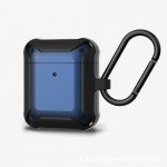 Wholesale Heavy Duty Shockproof Armor Hybrid Protective Case Cover for Apple Airpods 2 / 1 (Black Blue)